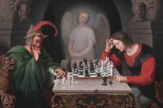“Die Schachspieler” (The Chess Players), Friedrich Moritz August Retzsch (1779-1857)